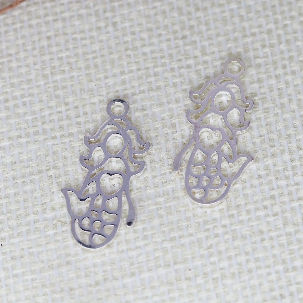 5pcs Mermaid Charm for DIY Jewelry Making